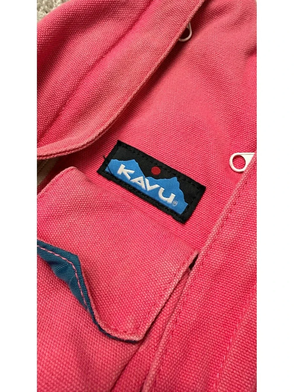 Kavu Rope Sling Bag in Pink with Purple Strap